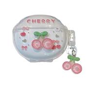 Clear Cherry Pattern Case with Pendant Cover Accessories Case for Oppo Enco Air3