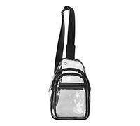 Clear Chest Bag, Transparent PVC Sling Bag with Multiple Pockets, Design and Adjustable Breathable Straps for Concerts Airport Travel Gym Beach
