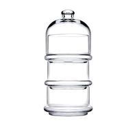 Clear Chocolate Vase Stackable Glass (9.5 x 26 x 9.5 cm)