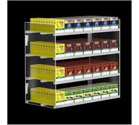 Clear Cigarette Display Rack for Retail, Automatic Pusher Tray, Wall & Countertop Mounted, Ideal for Stores, 67.5x18.2x38.5cm, Efficient Cigarette Merchandising Solution