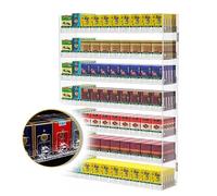 Clear Cigarette Display Rack with Auto Pusher, Holds 10 Packs, 55x16x51.5cm - Perfect for Retail Stores, Durable Countertop Cigarette Holder & Showcase, Convenient Organization Solution