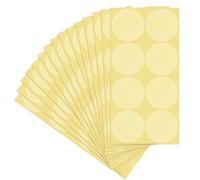 Clear Circle Stickers, 15 Sheets PVC Round Transparent Envelope Seals, 2-inch Waterproof Self-Adhesive Labels, 8 Stickers/Sheet for Letters, Strong Adhesive Closure