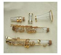 Clear Clarinet Kit Bb Key Real Gold Plated Parts Beginner Clarinet