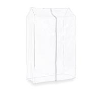Clear Clothes Rail Cover Strong Garment Coat Hanger Protector with Zipped 3 Feet Junior Rail Cover Size. 92 x 122 x 49cm (W x H x D).