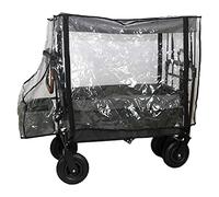 Clear Collapsible Rain Cover for Hand Carts with Canopy - Protect Your Outdoor Trolley Cart from Rain | Push Pull Wagon Accessories for Kids, Camping, Garden