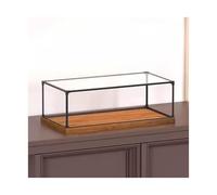 Clear Collectibles Display Box, Acrylic Cube Display With Wooden Base For Collectibles Multiple Sizes(30x15x35cm(12"x6"x14"))
