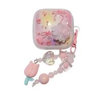 Clear Colorful Star Pattern Accessories Headphone Earphone Protective Cover Case for Redmi Buds 6 Play with Pendant