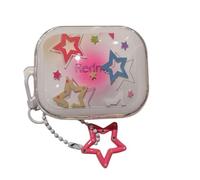 Clear Colorful Star Pattern Accessories Headphone Earphone Protective Cover Case for Redmi Buds 6S with Pendant