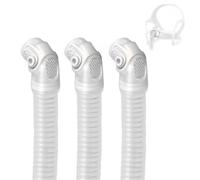 Clear Corrugated Hose Assembly with Angled Elbow Connector for Direct Replacement, Home Setup Maintenance Tasks Replacement Hose Elbow Assembly Clear Corrugated Tubing Direct Swap Part Routine Setup
