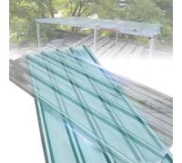 Clear Corrugated Insulation Panels - 1mm Thick Daylight Roofing Sheets for Rainproof Garage Shed Canopy & Balcony - 8 Pcs 35x55inSide Panels
