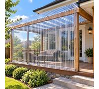 Clear Corrugated Roofing Sheets, FRP Greenhouse Roof Panels, 1.5mm Sheets | 80% Light Transmission, Cuttable 3cm Overlap with Screws for Greenhouse, Garden Shed, Pergola and Patio(W90xL50cm*2)