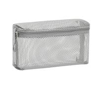 Clear Cosmetic Bag Meshes Makeup Bag Aesthetic Toiletry Bag Portable Lipstick Storage Pouches Wash Bag for Women Girls