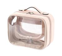 Clear Cosmetic Bag PVC Travel Toiletry Bag for Home Gifts Outdoor Activities Pink