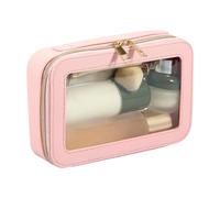 Clear Cosmetic Bag, Transparent Makeup | Transparent Cosmetic Bags with Zipper, Small Toiletry Bag for Travel, pink, see description, See description