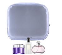Clear Cosmetic Organizer - 25cm Transparent Zipper Pouch, Waterproof Large Capacity Toiletries Bag, Dust Resistant Travel Purse | Makeup Storage Bag for Traveling Skincare Portable Use