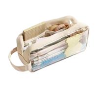 Clear Cosmetic Pouch - Spacious Stationery Organizer Case, Waterproof Pen Holder with Zipper Seal, See Through Portable Design, Sturdy Lightweight Build | Convenient Access Storage Solution Kids Teen