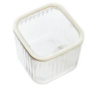 Clear Cosmetics Bin With Lid - Stackable Makeup Organizer, Desktop Skincare Storage Box | Dust Free Perfume Display Case For Vanity Table Bathroom Bedroom Dorm Lipstick Eyeliner Brush Holder