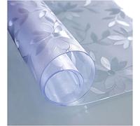 Clear Cosmos Table Protector Cover, 1.5mm Thick 35x35cm Custom Transparent Table Cover, Waterproof PVC Tablecloth Protector