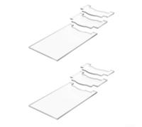 Clear Couch and Bed Stoppers, Acrylic Wall Spacers High Transparency 5mm Extra Thick Adjustable Distance Fire Prevention Protective Pads for Sofa Bed Mattress Furniture Legs Clear 27.7x10x0.5cm Set(B)