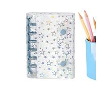 Clear Cover Sheets for Binding | A7 Glitter Star Budget Planner Notebook Protector,Personal Notebook Shell | for Albums Journal Cash Envelopes Organizer Folder Loose Leaf