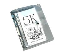 Clear Covers Envelope Money Saving Challenge Binder Monthly Goal for a Fun and Easy 2.5/5/10K Dollars Plan Money Saving Book