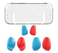 Clear Covers For NS2 Game Console Protective Case With Replaceable Handle Grips Scratchproof Shell Gamepad Sleeve Clear Dockable Cover