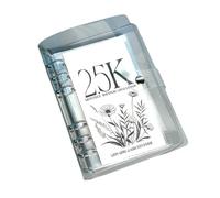 Clear Covers Monthly Saving Challenge Binder with Envelope Styles for Money Management Goal Saving 2.5/5/10K Dollars Student Financial Education