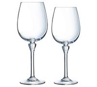 Clear Cristal D'arques Stemmed Red Or White Wine Drinking Glasses Tableware Setting (350Ml, 12)
