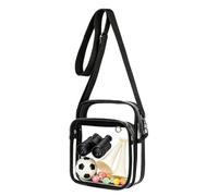 Clear Crossbodys Bag Stadium Approved, Clear Crossbodys Purse with Front Pocket and Adjustable Strap for Concerts, Waterproof Clears Purse, Unisex Cross Body for Concert Stadium Travel