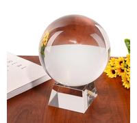 Clear Crystal Ball with Stand Fortune Teller Mystical Quartz Photography Props FengShui Divination Spheres Decorative Glass,A-10cm