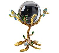 Clear Crystal Ball with Stand, Modern Art Crystal Ball Ornament,Modern Interior Design TV Cabinet Crafts for Living Room Home Decoration