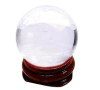 Clear Crystal Ball with Stand - Natural Clear Quartz Crystal Sphere Ball for Meditation, Reiki, Crystal Healing, Home Decoration, Feng Shui Ornament and Fortune Telling Ball,80mm(50mm)