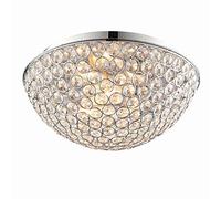 Clear Crystal & Polished Chrome IP44 Bathroom Ceiling Light