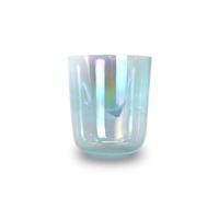 Clear Crystal Singing Bowl - Colored Aurora Borealis, 432Hz Sound Bowl Chakra Bowl with Heavy Duty Carrying Cases, Gift for Yoga Meditation & Sound Healing (Color : Blue_9Inch F)