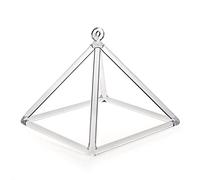 Clear Crystal Singing Merkaba Set, Crystal Singing Pyramid With Acrylic Striker & Heavy Duty Carrying Cases, Gift for Yoga Meditation & Sound Healing (Color : 10Inch)