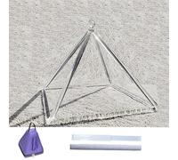 Clear Crystal Singing Pyramid Inch With Carrying Case And Striker Best Gift For Sound Healing Meditation Sound Therapy Yoga,7Inch