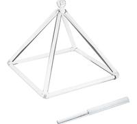 Clear Crystal Singing Pyramid Song Pyramid, Gift for Yoga Meditation & Sound Healing, with Free Acrylic Striker & Suitcase(8 Inch)