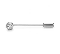 Clear Crystal Tie Pin for Men - Onyx Art TP22 Premium Crystal Tie Tack, Metal Necktie Accessory for Formal Shirts, Weddings & Business Wear