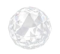 Clear Cut Crystal Glass Ball - Faceted Prism Sun Catcher for Home and Hotel Decor, Translucent Glass Hardware (60mm/2.36in)
