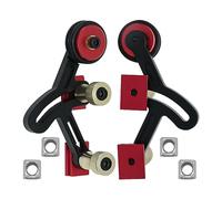 Clear Cut Precision Stock Guides, 2Pcs Woodworking One Way Bearing Roller Feeder Adjustable Table Feather Loc Boards Aluminum Alloy Dual Bearing Roller for Table Saw Router Table