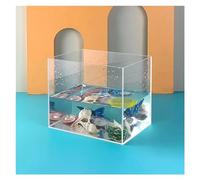 Clear Deep Water Tank,Small Betta Fish Tank,Acrylic Display Case Showcase,Floating Photo Props,Portable Food Cosmetic Storage Box (Color : 5mm-Clear, Size : 20x15x15cm)