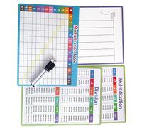 Clear Design Multiplication and Division Math Learning Boards a 4 Erasable Paper Design for School and Home Use Erasable Math Table Learning Tool