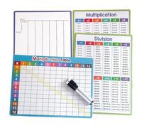Clear Design Multiplication and Division Math Learning Boards a 4 Erasable Paper Design for School and Home Use Erasable Math Table Learning Tool