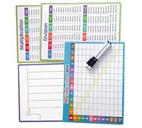Clear Design Multiplication and Division Math Learning Boards a 4 Erasable Paper Design for School and Home Use Erasable Math Table Learning Tool