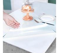 Clear Desk Mat for Home and Office 30x30cm 40x50cm 50x60cm 60x80cm 80x100cm 100x120cm PVC Clear Chair Mat 1mm/1.5mm Thick Anti-Slip Computer Desk Mat for Indoor Hallway Living Room Easy Clean(Transpar