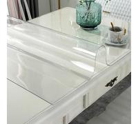 Clear Desk Mat, Non-Slip PVC Desks Protector with Round Edge, 1.2mm Thick Plastic Table Cover, Tables Protectors for Office, Home, Writing Desk Tabletop,28x44in(71.12x111.76cm)