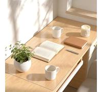 Clear Desk Mat, Transparent Plastic Dining Table Protector PVC Tablelcloth Desk Pad Mat, Waterproof Clear Writing Desk Pad for Coffee Table, Computer, Dresser, Office(30 * 110)