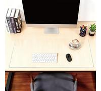 Clear Desk Pad, Non-Slip PVC and Waterproof Round Edges Desk Protector Mat, Heat Resistant Clear Desk Writing Mat,Suitable for Home and Office (35x38cm 1mm Thick)