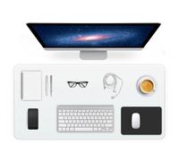 Clear Desk Pad PVC Transparent, Waterproof Wipeable Desk Mat Table Protector with Round Edge, Scratch Resistant Writing Work Desktop Cover for Office Home (Clear,70x35cm)