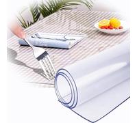 Clear Desk Protector Mat 1.5mm Thick Oil Proof Rectangle Table Mat for Computer & Dining Room 80x180cm Size Durable Clear Surface Perfect for Home Office & Workspace